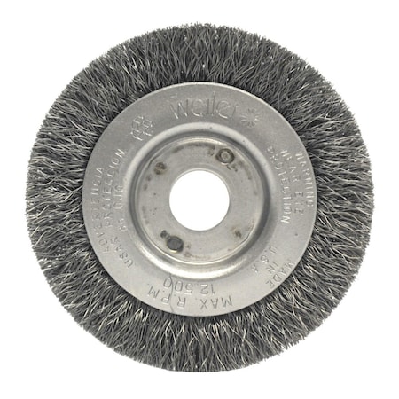 Weiler 3" Narrow Face Wheel, .006" Steel Fill, 1/2"-3/8" Arbor Hole 204